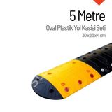 İleri Trafik 5 m Oval Plastik Hız Kesici Set