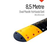 İleri Trafik 8.5 m Oval Plastik Hız Kesici Set