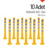 İleri Trafik Delinatör 100 X 8 Cm Sarı 10 Adet, Esnek Duba
