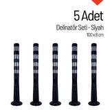 İleri Trafik Delinatör 100 X 8 Cm Siyah 5 Adet, Esnek Duba