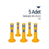 İleri Trafik Delinatör 45 X 8 Cm Sarı 5 Adet, Esnek Duba