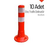 İleri Trafik Eko Delinatörü 45 x 8 cm, Esnek Duba 10 Adet