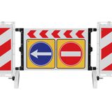 İleri Trafik Katlanır 2360x1100 mm Uyarı Levhalı Bariyer