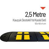 İleri Trafik Kauçuk Destekli Hız Kesici - 2,5 Metre Set