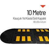 İleri Trafik Kauçuk Hız Kesici 6 Bantlı - 10 Metre Set - Sarı - Siyah