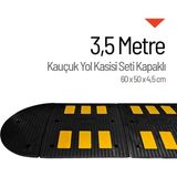 İleri Trafik Kauçuk Hız Kesici 6 Bantlı - 3,5 Metre Set - Sarı - Siyah