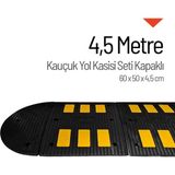 İleri Trafik Kauçuk Hız Kesici 6 Bantlı - 4,5 Metre Set - Sarı - Siyah
