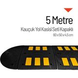 İleri Trafik Kauçuk Hız Kesici 6 Bantlı - 5 Metre Set - Sarı - Siyah