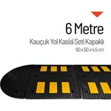 İleri Trafik Kauçuk Hız Kesici 6 Bantlı - 6 Metre Set - Sarı - Siyah
