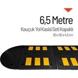 İleri Trafik Kauçuk Hız Kesici 6 Bantlı - 6,5 Metre Set - Sarı - Siyah