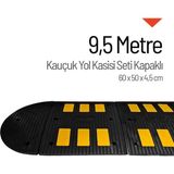İleri Trafik Kauçuk Hız Kesici 6 Bantlı - 9,5 Metre Set - Sarı - Siyah