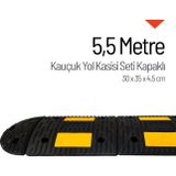 İleri Trafik Kauçuk Hız Kesici Set Kapaklı, Yol Kasisi 5,5 metre - EKO
