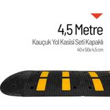 İleri Trafik Kauçuk Hız Kesici, Yol Kasisi EKO 4 Bantlı - 4,5 Metre Set