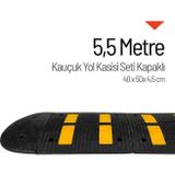 İleri Trafik Kauçuk Hız Kesici, Yol Kasisi EKO 4 Bantlı - 5,5 Metre Set