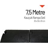 İleri Trafik Kauçuk Rampa, Otopark Rampası, Kaldırım Rampası 30 x 50 x 10 cm 7,5 Metre