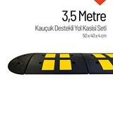 İleri Trafik Kauçuk Yol Kasisi Destekli, Hız Kesici Set 3,5 Metre