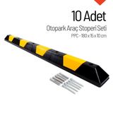 İleri Trafik PPC 180x15x10 cm 10 Adet Oto Park Araç Stoperi