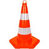 İleri Trafik PVC Trafik Konisi 50 cm Reflektifli 6 Kenar - Ağırlıksız Trafik Dubası