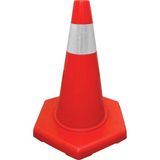İleri Trafik PVC Trafik Konisi 50 cm Tek Reflektifli - Ağırlıksız Trafik Dubası