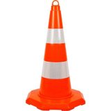 İleri Trafik PVC Trafik Konisi 52 cm Çift Reflektifli - Ağırlıksız Trafik Dubası