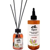 Ilgaz 2'li Set Sandal Bambu Yedek Likit Yedek Şişe 200 ml+ Sandal Çubuklu Oda Kokusu 110 ml