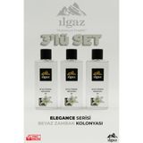 ILGAZ Beyaz Zambak Kolonyası 3'lü Set 80 Derece 400 Ml | Elegance Series