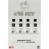 ILGAZ Beyaz Zambak Kolonyası 4'lü Set 80 Derece 400 Ml | Elegance Series