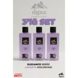 ILGAZ Lavanta Kolonyası 3'lü Set 80 Derece 400 ml | Elegance Series