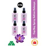 ILGAZ Safran Çiçeği Sprey Kolonya Cep Boy Elegance Series 4'lü Eko Paket - 4x50 ml