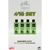 ILGAZ Zeytin Çiçeği Kolonyası 4'lü Set 80 Derece 400 ml | Elegance Series