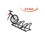 İlgi Trafik Bisiklet Parkı Bisiklet Park Yeri Sistemleri Alanı Demiri Ayağı Sehpası 5'li 40x180 cm Siyah LT-008 E-5LI PARK-SIYAH
