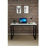 İlgi Trafik Çalışma Masası Beyaz Ahşaplı Ofis Masası Metal Ayaklı Mutfak Masası 60x120 Cm Beyaz Çalışma Masasıı