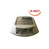 İlgi Trafik LT-1501-10 ADET-SARI Işıklı Metal Buton Güneş Enerjili Yol Butonu Solar Ledli Trafik Yol Butonu Sarı (10 Adet)