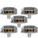 ilgi trafik market Yol Butonu Led Işıklı Güneş Enerjili Solar Metal Buton Sarı 5 Adet