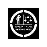 İlgi Trafik TA-1-100X100CM Toplantı Alanı Şablonu Otopark Boyama Toplantı Yeri Sembolü İşareti 100X100 Cm