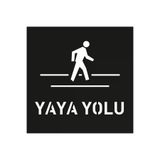 İlgi Trafik YA-1-100CM Yaya Yolu Şablonu Otopark Boyama Şablonu Yaya Yolu Sembolü İşareti 100X100 Cm