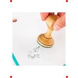 Ilham Mesajlı Ahşap Kaşe Seti - Kitap Mührü Kaşesi