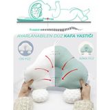 İlin Baby Ayarlanabilir Konforlu Düz Kafa Yastığı 35x45 cm Beyaz - Yeşil Polyester Malzeme