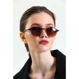 İlios Eyewear Capella Woddy Kadın Güneş Gözlüğü - Kahverengi Şeffaf