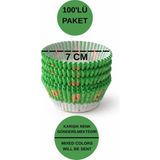 İliva 100 Adet Kağıt Kek Kapsülü | Muffin Cupcake Kek Kapsülü | 100'LÜ Kağıt Kek Kalıbı - 7 cm