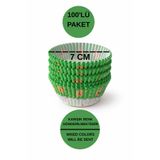 İLİVA 100 Adet Kağıt Kek Kapsülü | Muffin Cupcake Kek Kapsülü | 100'lü Kağıt Kek Kalıbı