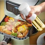 İliva Sprey Yağdanlık Püskürtmeli Sprey Cam Şişe Zeytinyağı Sirke Yağ Püskürtücü - Beyaz - 220 ml