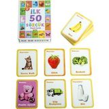 İlk 50 Sözcük Kart Bebekler İçin Öğrenme Konuşma Yardımcı Flash Cards