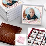 İlk Diş Fotoğraflı Kız Bebek Çikolatası 32 Adet Madlen Çikolata Sunum Kutulu