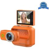 İlk El Grup 1080P Dijital Video Kamera (32GB) Kart Dijital Vlog Fotoğraf Makinesi Türkçe Turuncu