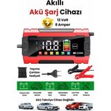 İlk El Grup 12V 8A Akıllı Akü Şarj Cihazı 12V 8A LCD Ekranlı Pulse Repair Otomatik Akü Şarj & Desülfat�