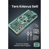 İlk El Grup 20 Parça Profesyonel Metrik Ters Kılavuz Ve Pafta Seti M3-M12 - Hassas Diş Açma Ve Onarı