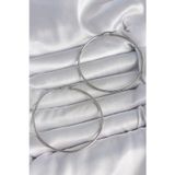 İlk El Grup 316 Çelik Gümüş Renk 63 Mm Halka Model Kadın Küpe - Tj-Bkp10518