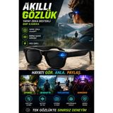 İlk El Grup 8mp Kameralı Chatgpt Destekli Akıllı Gözlük Yapay Zeka Çeviri ve Ses Kayıt Özellikli - 1