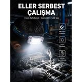 İlk El Grup Beyaz LED Işık Sensörlü Kafa Lambası Lityum Batarya LED El Fenerli Şarjlı - Renkli